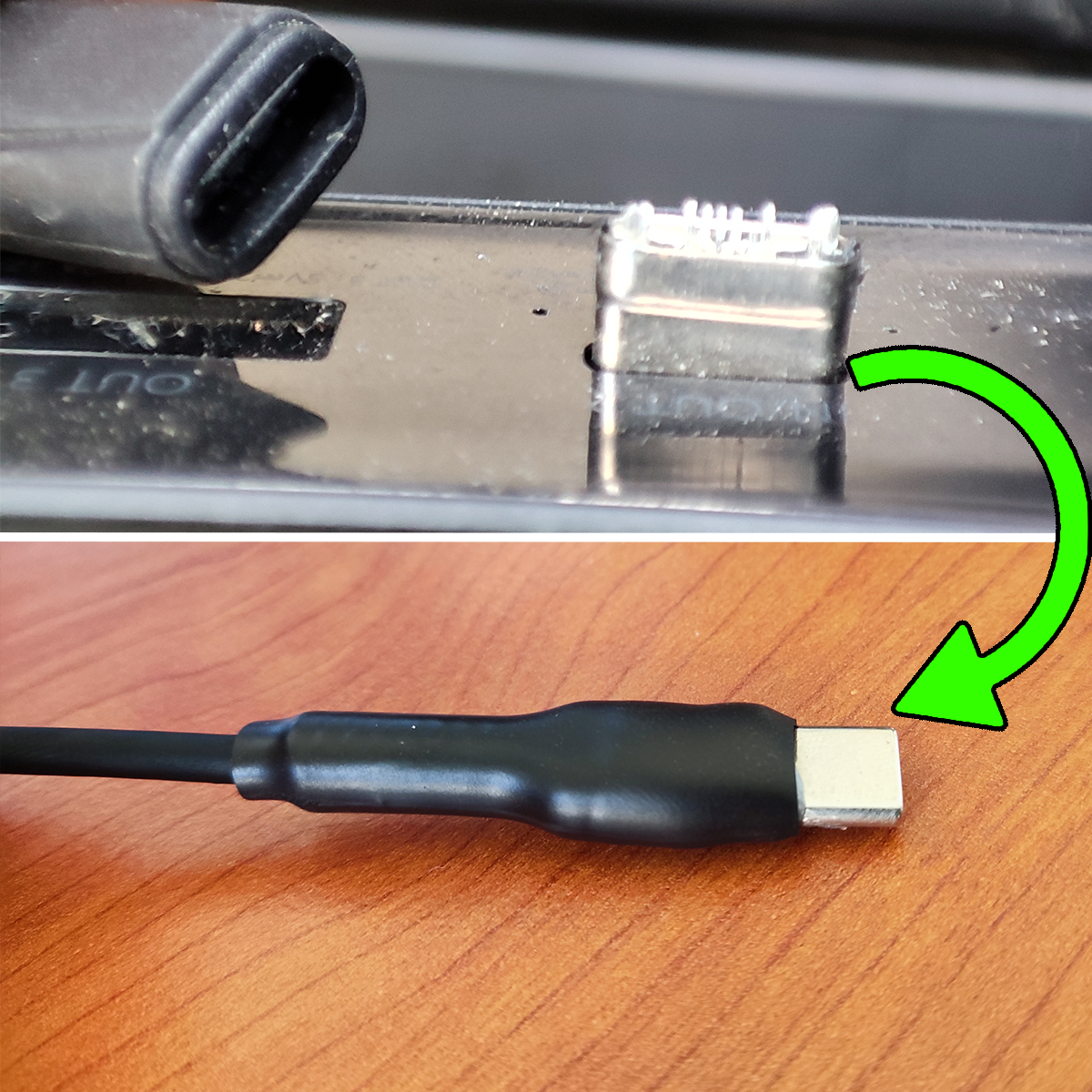 Reattaching a broken MiniWare cable type-c connector